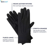 New isotoner Women’s Spandex Cold Weather Stretch Gloves with Warm Fleece Lining, Plum, Sz L/XL Retails $50+