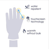 New Women's isotoner Lined Water Repellent Chevron Spandex Gloves, Sz S/M