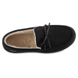 New with tags! Isotoner Men's Microsuede Nigel Moccasin Slippers with cooling gel  in Black! Sz M 8-9! Retails $54+