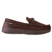 New with tags! Isotoner Men's Microsuede Nigel Moccasin Slippers with cooling gel  in dark chocolate! Sz M 8-9! Retails $54+