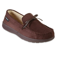 New with tags! Isotoner Men's Microsuede Nigel Moccasin Slippers with cooling gel  in dark chocolate! Sz M 8-9! Retails $54+