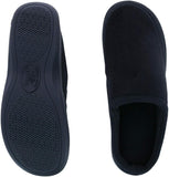 New Men's isotoner Microterry and Waffle Travis Hoodback Slippers, black, Sz L 9.5-10.5