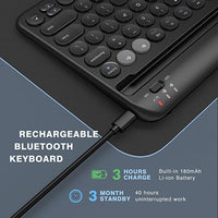 New in slightly damaged box! Jelly Comb Rechargeable Wireless Bluetooth Keyboard Switch to 2 Devices