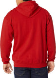 New Jerzees Mens True Red Adult Full Zip Hooded Sweatshirt! Would fit Women's Medium!