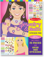 Brand new Melissa & Doug large format Sticker Pad, Jewelry & Nails! With 250 stickers of pretty features and glamorous accessories and a pad full of models to decorate