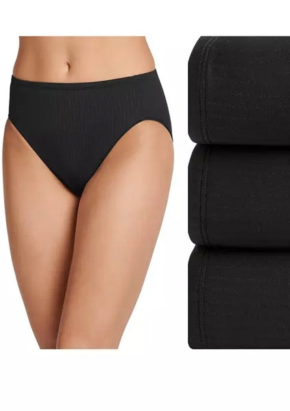 New with tags! Women's Jockey® Smooth Effects French Cut - 3 Pack, Black, sz 5 S/M