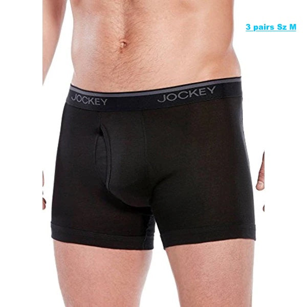 New Jockey® Staycool+® Boxer Brief - 3 Pack, Black, Sz M!