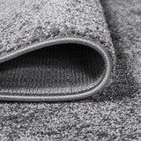 New Very Soft Great Quality Area Rug! JONATHAN Y Haze Solid Low-Pile Grey 5 ft. x 8 ft, Made in Turkey!