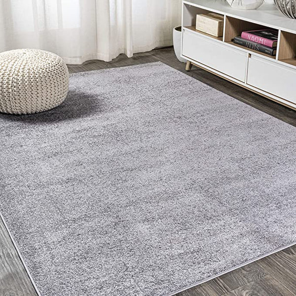 New Very Soft Great Quality Area Rug! JONATHAN Y Haze Solid Low-Pile Grey 5 ft. x 8 ft, Made in Turkey!