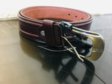 New Men's Leather Belt by J Scott, Sz 34 Reddish Brown
