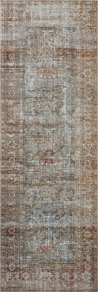 New Wayfair Chris Loves Julia x Loloi Jules Collection Area Rug JUL-05 Lagoon / Brick 2'-3" x 3'-9", Retails $70+