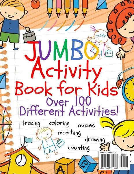 New Jumbo Activity Book for Kids: Jumbo Coloring Book and Activity Book in One: Giant Coloring Book and Activity Book for Pre-K to First Grade (Workbook and Activity Books) Paperback – Large Print