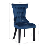 Brand new HouseinBox Velvet Dining/Side Chairs with Deep Tufting Set of 2 Queen Chairs, Blue, Retails $451 W/Tax!