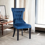 Brand new HouseinBox Velvet Dining/Side Chairs with Deep Tufting Set of 2 Queen Chairs, Blue, Retails $451 W/Tax!