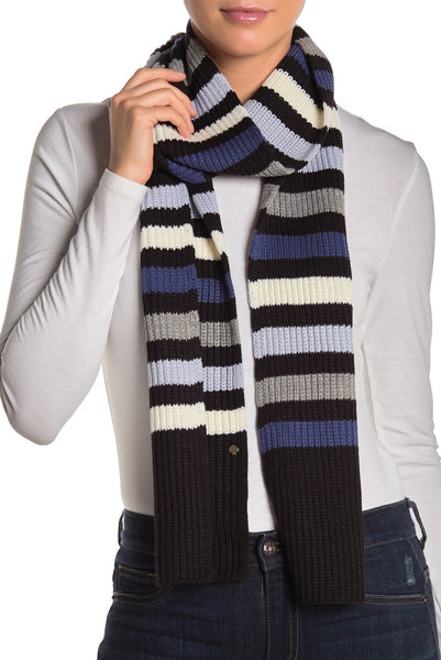 Kate Spade wide stripe muffler Scarf! Colour is rich ink! Retails $68 US+