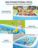 New in box! Keeypon Large Inflatable Swimming Pool for Kids and Adults 118”x 73”x 20”, Retails $140+