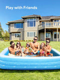 New in box! Keeypon Large Inflatable Swimming Pool for Kids and Adults 118”x 73”x 20”, Retails $140+