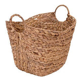 New Kegang Tall Water Hyacinth Wicker Basket with Handles in Natural! 17" X 19" X 9"