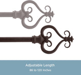New Kenney KN65408 Serena Window Curtain Rod, 86-120", Chocolate! Winner can buy 2nd one at winning bid!