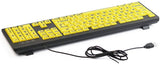 Large Print Computer Keyboard with USB Wired Spill-Resistant Mute Durable Keyboard Specially for The Old,The Elder,Children and Visually Impaired People (Yellow) Retails $44 W/Tax!