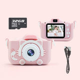 New Digital Camera for Kids with 32 GB Memory Card and Games - 16.0MP 2.0 Inch HD Shockproof Camera, IPS Screen Kids Video Camera (Pink)