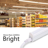 New Kihung (Pack of 8) LED Shop Lights 4FT, 20W, 2200LM, 4000K Cool White, Utility led Shop Light, LED Ceiling Light and Under Cabinet Light, Corded Electric with Built-in ON/Off Switch