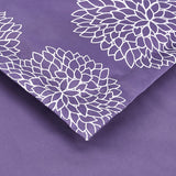 New AmazonBasics Light-Weight Microfiber Duvet Cover Set with Zipper Closure - King, Purple Floral, Reverses to solid purple!