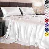 New 2000 series Silky Satin Sheet Set -Satin Bed Set with 2 Pillowcases, King