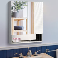New in box! kleankin 24” x 28” Stainless Steel Wall Mount Bathroom Medicine Cabinet with Mirror
