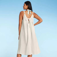 New Women's Women's Midi Cover Up Dress! Roomy, Flowy perfect for summer! Cream Sz PLUS 1X/2X!