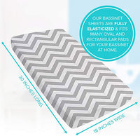 Kushies Baby Fitted Bassinet Sheet, Grey Chevron