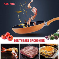 Brand new in box! KUTIME 6pcs Cookware Set! Copper Aluminum Pan with Lid Gas Induction Compatible!