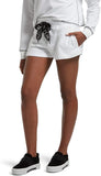New KENDALL + KYLIE Women's Wide Drawstring Terry Shorts, White, Sz S!