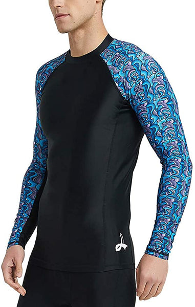 New with tags! LAFROI Men's Long Sleeve UPF 50+ Baselayer Skins Performance Fit Compression Rash Guard, Sz SM, Retails $80+ Great for water sports, BJJ, workout, paddle sports, and a huge variety of sports