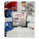 New Lakestyle Living Super Soft Luxurious Printed Throw, Skating Print! 48X60