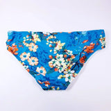 New Lands' End Bikini Bottom Aqua Sea Paradise Rose Bikini Bottoms, shirred sides, Sz 12! Features: Fully lined