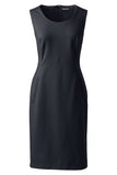 New Lands' End Ponte Sheath Dress, Black,Plus Sz 18W! Very Flattering dress with pockets!
