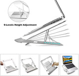 New Laptop Stand,LITSPED Laptop Riser Stand for Desk,Laptop Holder Mount with Adjustable 9-Level Height,Compatible with MacBook Air/Pro,Dell,HP,Lenovo and All Laptops (10-15.6inch)