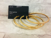 Brand new Nordstrom Item! Women's 2 pair Large gold tone Hoops by Free Press!