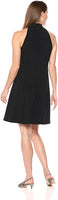 Lark & Ro Women's Sleeveless Mock Neck A-Line Dress! Great Piece! Lined & Fabric has some stretch to it, Sz 8, Black!