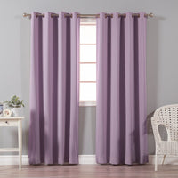 New Wayfair Blackout Thermal Grommet Curtain Panels (Set of 2) in Lavender by Lark Manor! 52x84! Retails $76+