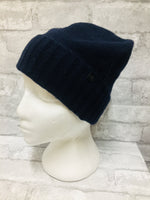 Brand new Lauren By Ralph Lauren Lam's wool blend Beanie, Navy, One Size! Retails $58+