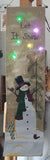 LET IT SNOW LED LIGHT UP CANVAS WALL HANGING, BATTERY OPERATED, USE INDOORS OR OUT! Retail $24.99