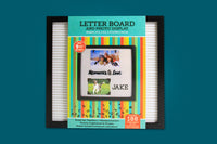 New Letter Board & Photo Display! Includes 188 Characters & Letters, 10 Photo clips & 4 corners!