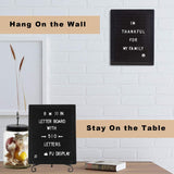 New PUJIANG Changeable Message Letter Sign Board with stand 8X11Inch, , 510 Precut Letters and 1 Letter Bag, for Wall/Tabletop Decor, Black