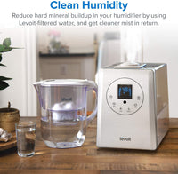 Brand new Levoit Warm & Cool Mist Ultrasonic Humidifier with ultrasonic mist for plants! Remote/Touch control, Large Display! Auto shut off! Great Reviews!
