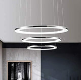 New in box! Stunning LED Dimmable with Remote Control Modern Three Rings Light Fixture! shape the rings different ways