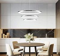 New in box! Stunning LED Dimmable with Remote Control Modern Three Rings Light Fixture! shape the rings different ways