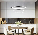 New in box! Stunning LED Dimmable with Remote Control Modern Three Rings Light Fixture! shape the rings different ways