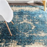 New nuLOOM Lindsy Distressed Area Rug, 3' x 5', Blue, Made in Egypt!